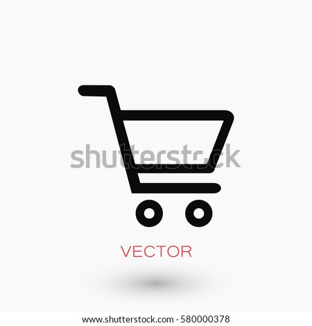 Shopping Cart Icon, flat design best vector icon