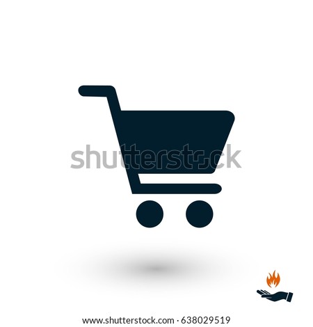 Shopping Cart Icon, flat design best vector icon