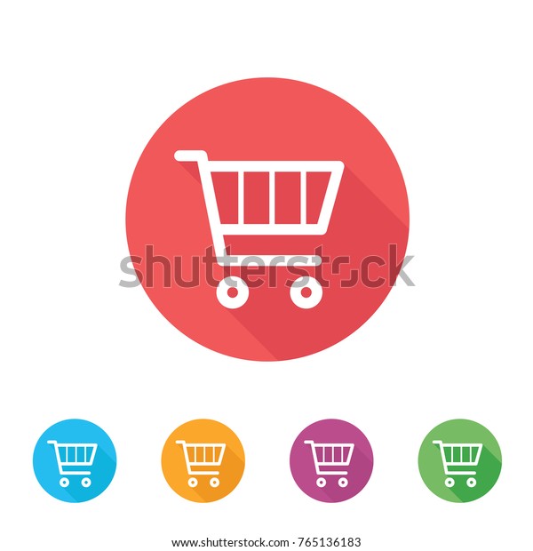 flat shopping cart icon