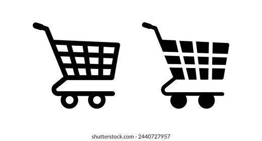 Shopping cart icon. flat illustration of vector icon