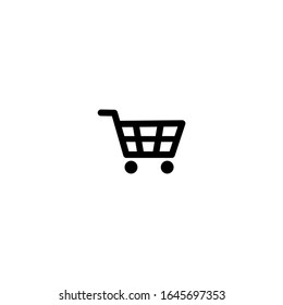 shopping cart icon. flat, simple, black