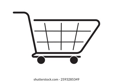 Shopping cart icon in flat style. Shopping cart logo symbol. Web shop button in flat shape. EPS 10. Vector illustrations