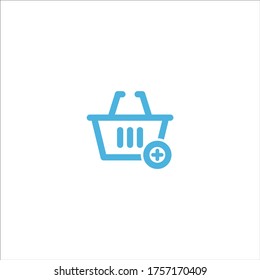 icono del carro de la compra logotipo de vector plano diseño de la ilustración de moda símbolo de la señalización gráfico simple