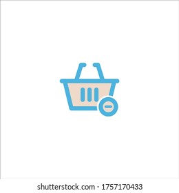 shopping cart icon flat vector logo design trendy illustration signage symbol graphic simple