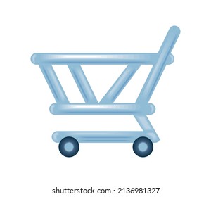 shopping cart icon flat vector