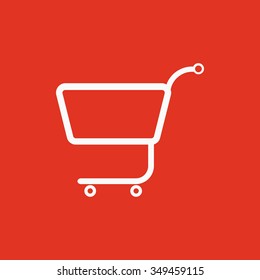 The shopping cart icon. Flat Vector illustration