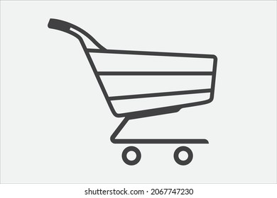 Shopping cart icon, Full and empty shopping cart symbol, shop and sale, vector illustration