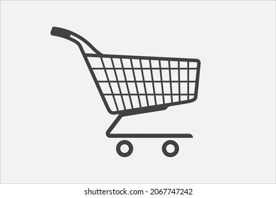 Shopping cart icon, Full and empty shopping cart symbol, shop and sale, vector illustration