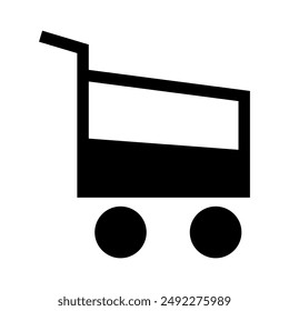 Shopping cart icon in glyph style