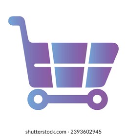 Icono del carrito de compras, gradiente, ilustración del vector del logotipo aislado en fondo blanco 