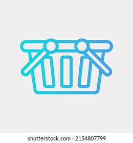 Shopping cart icon in gradient style, use for website mobile app presentation