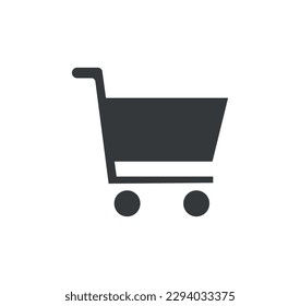 Shopping cart icon for graphic design projects vector EPS 10