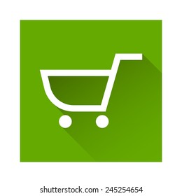 Shopping cart icon great for any use. Vector EPS10.