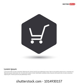 Shopping Cart icon Hexa White Background icon template