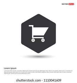 Shopping cart icon Hexa White Background icon template - Free vector icon