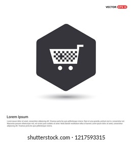 Shopping Cart icon Hexa White Background icon template - Free vector icon