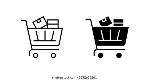 Shopping cart icon. Ideal for e-commerce or retail designs.