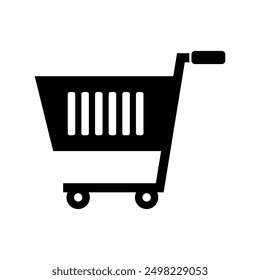 Shopping cart icon illustrated on background