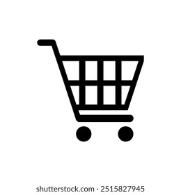 Shopping cart icon illustrated on background