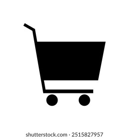 Shopping cart icon illustrated on background