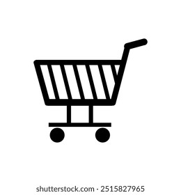 Shopping cart icon illustrated on background