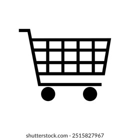 Shopping cart icon illustrated on background