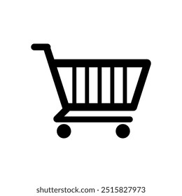 Shopping cart icon illustrated on background