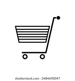 Shopping cart icon illustrated in vector