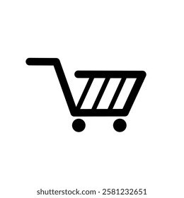 shopping cart icon illustration. shopping cart flat icon