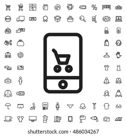 Shopping cart icon illustration isolated vector sign symbol