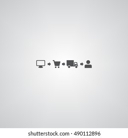 Shopping Cart icon illustration isolated vector sign symbol