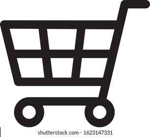 shopping cart icon illustration in simple design