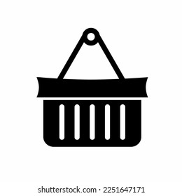 Shopping cart icon illustration template. Stock vector.