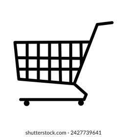 Shopping Cart Icon. Shopping cart illustration for web, mobile apps. Shopping cart trolley icon vector. Trolley icon. Vector illustration. Eps file 370.