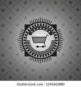 shopping cart icon inside black badge
