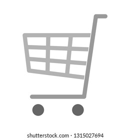 shopping cart icon - shopping cart isolated , e-commerce illustration - Vector online cart