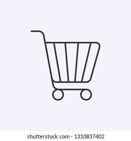 Shopping cart icon isolated on background. Trolley symbol modern, simple, vector, icon for website design, mobile app, ui. Vector Illustration