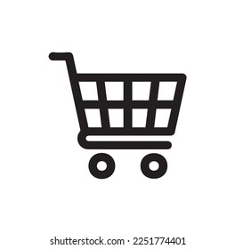 shopping cart icon isolated on background