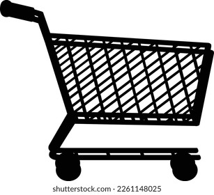 shopping cart icon isolated on white suitable for commercial uses and website icons 