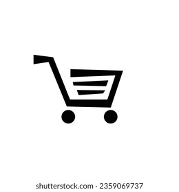 Shopping Cart Icon Isolated On White Background Illustration