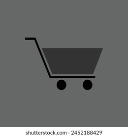 shopping cart icon isolated on white background.Trolley Icon Vector Illustration Design.