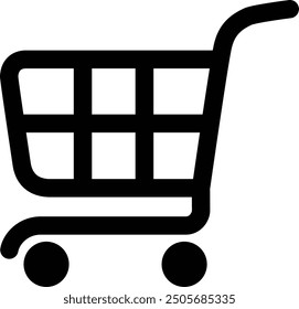 The shopping cart icon isolated on white background