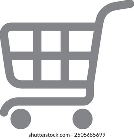 The shopping cart icon isolated on white background