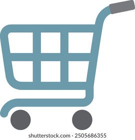 The shopping cart icon isolated on white background