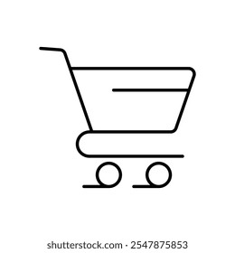 Shopping Cart icon isolated on a white background. Vector illustration.
