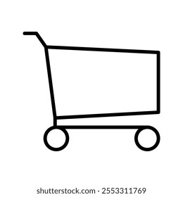 shopping cart icon isolated on white background