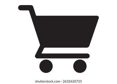 Shopping cart icon isolated on white background