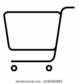 Ícone do carrinho de compras isolado no transparente. Carrinho e cesta de supermercado. Conjunto de ícones do carrinho de compras, estilo plano e de linha para comércio eletrônico e varejo