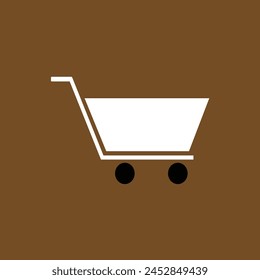 shopping cart icon isolated, Shopping cart icon. Trolley icon vector.