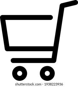 Icono del carro de la compra ilustración vectorial aislada.